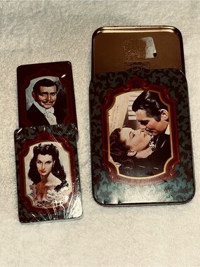 Gone With the Wind Playing Card Set 2 Sealed Decks Clark Gable Vivien Leigh Tin